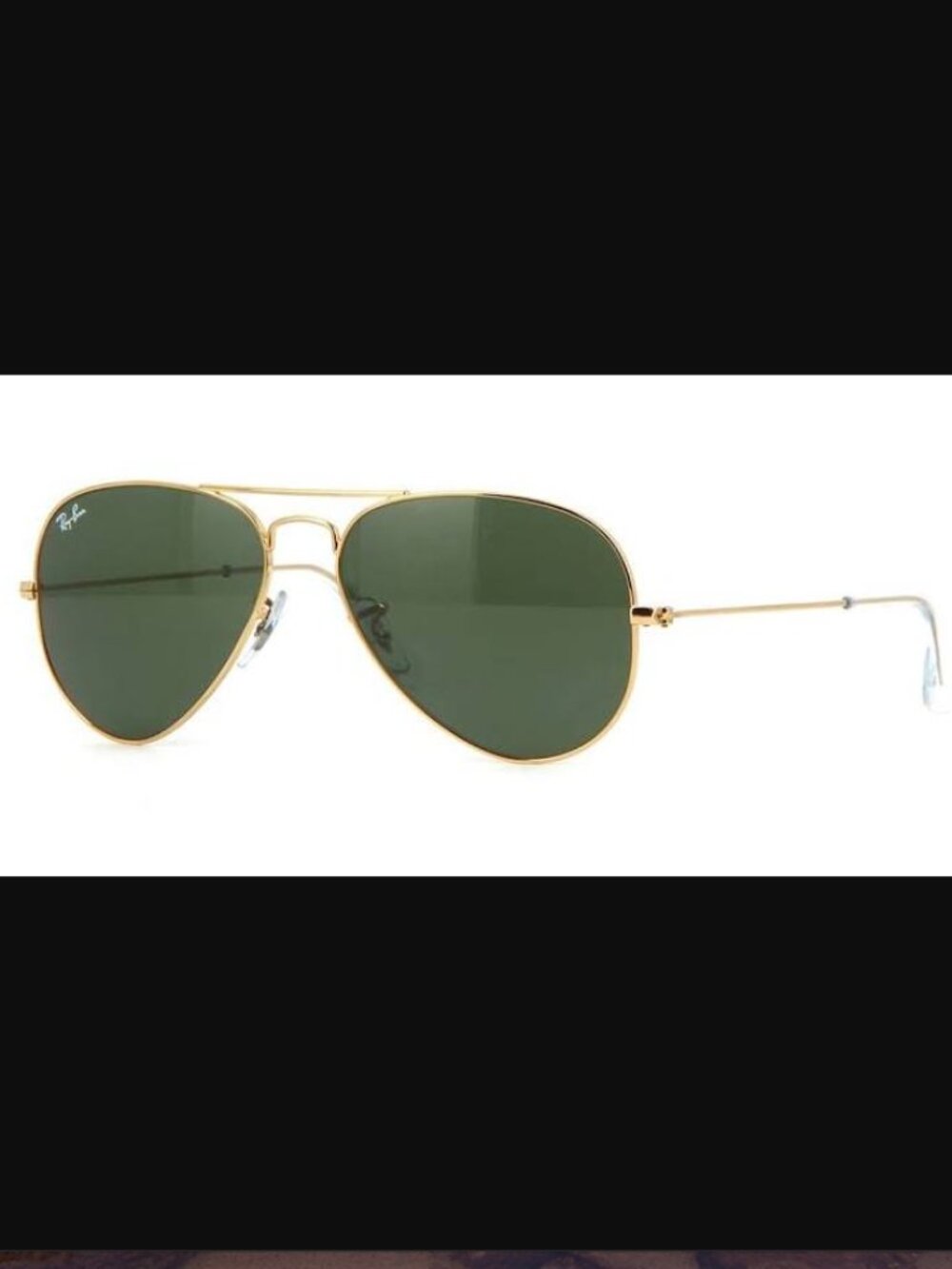 Ray-Ban Aviator RB3025 W3234 Gold Green Lens Unisex Sunglasses